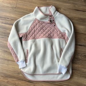 A&F asymmetrical snap fleece